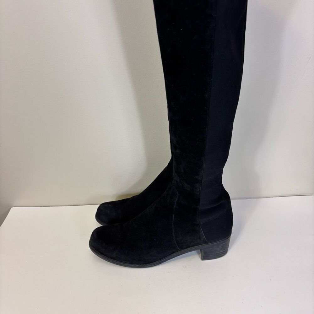 Stuart Weitzman Black Suede Over The Knee‎ Tall Boots Size 8.5 - Picture 2 of 11